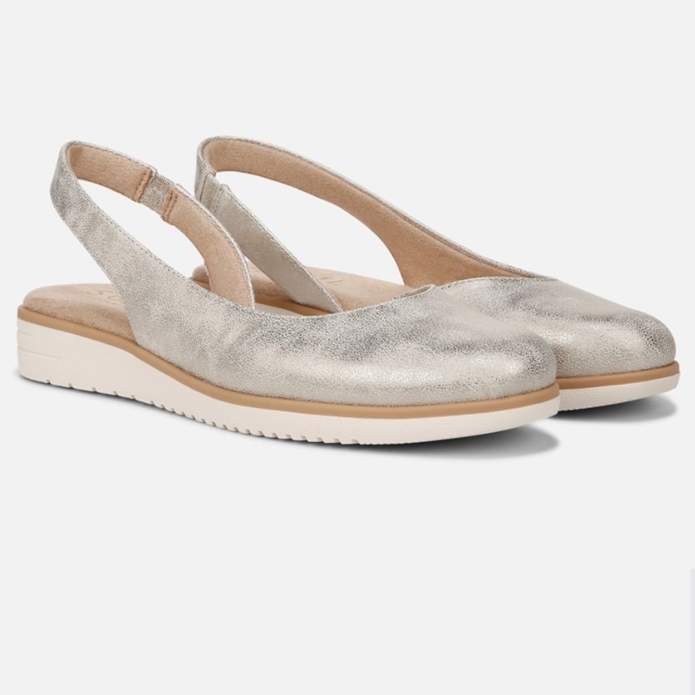 Naturalizer - Soul, 8.5, Metallic Slingback Flats
